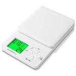 AiQInu Balance de Cuisine Numérique avec Minuterie, 3kg/0.1g Balance à Café Haute Précision, Kitchen Scale avec Affichage LED, Multifonction Balance Alimentaire Magnétique pour Cuisine