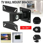 TV Wall Bracket Swivel Tilt Monitor Mount for 14 16 19 22 24" 3D LED LCD Plasma