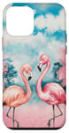 Coque pour iPhone 12 mini Flamant rose mignon pour femmes filles flamants roses oiseaux