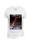 T-Shirt Homme Col V Michael Jordan Poster Dunk Chicago Bulls New York