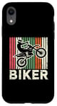 Coque pour iPhone XR Retro Biker Motocross Dirt Bike Rider Moto Biker