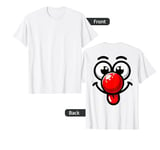 Retro Red Big Nose Funny Day Kids 2024 Print On Back Meme T-Shirt