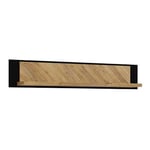 Furniture To Go | Nikomedes, Spica Oak & Matt Black & Bartex Oak, Wall Shelf