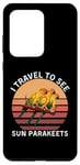 Coque pour Galaxy S20 Ultra Retro I Travel To See Sun Parakeets Vintage Sun Perruches