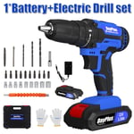 2024 NEW 21V CORDLESS DRILL DRIVER LI-ION ELECTRIC SCREWDRIVER BATTERY COMBI SET