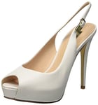 Guess Women's Lea05 Heeled Shoes, White, 7 UK