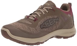 KEEN Femme Terradorra Flex Waterproof Chaussure de randonnée, Canteen/Windsor Wine, 39.5 EU