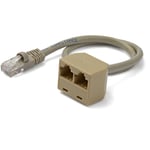 StarTech 2-to-1 RJ45 10/100 Mbps Splitter/Combiner - One adapter required at each end of the connection - nettverksplitter