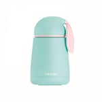 Small Mini Vacuum Insulated Stainless Bottle Thermoses Flask Water Bottle Leak-Proof Drink Flask Mini for Kids Adult School Office Coffee Milk Tea (Cyan)