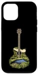 Coque pour iPhone 12/12 Pro Guitare acoustique Nature Paysage Musique Lover Art