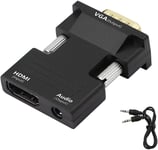 HDMI to VGA, Pistachio HDMI to VGA Converter (Female to Male) with 3.5mm Audio Support for Computer, Desktop, Laptop, PC, Monitor, Projector, HDTV,Roku, Xbox and More