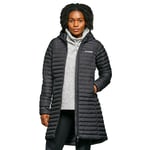 Berghaus WoMens Lightweight Insulated and Water Resistant Talmine Long Jacket - Black - Size 8 UK