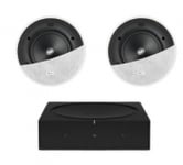 Sonos Wireless Amplifier with 2 x KEF Ci160ER In-Ceiling 2-Way Speaker