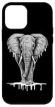 iPhone 12 mini Dripping White Paint Art Elephant Elephants Case