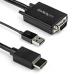 STARTECH 2M (6FT.) VGA TO HDMI ADAPTER - USB AUDIO - 1080P RESOLUTION CABL