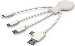 Cable Multi Usb Mr Bio 4 En 1-Cable Usb Durable-Chargeur Usb Universel Pour Smartphone Apple Iphone Samsung Google Huawey Xiaomi Oneplus Lg Kindle(Wheat)