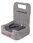 BingoPaw Dog Car Seat Bed: Pet Booster Car Seat Travel Carrier with Clip-on Safety Belt and Waterproof Washable Cover- Puppy Front Car Seats Protector Cushion for Small Medium Cats Dogs Grey