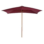 Outsunny Patio Umbrella 01-0581 Polyester, Wood Wine red