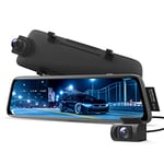 AUTO-VOX V5 Mirror Dash Cam 1080P Dual Dash Cam Front and Rear with Night Vision, Sepcial for RHD Cars, 9.35'' Full Touch Screen Rear View Mirror with Reversing Camera, Parking Mode, GPS Tracking