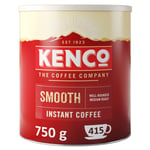 Kenco Smooth Instant Coffee Granules, 750g Medium Roast Freeze Dried Tin 415 Cup