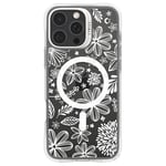 CYRILL by Spigen UltraSheer Mag Case Compatible with iPhone 16 Pro [Compatible with MagSafe] (2024) - White Florals