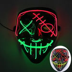 Uusi hauska LED Neon EL Wire Light Up Mask Halloween Masquerade Carnival Party Rave pääsiäisasu Cosplay hehkuva naamio