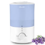 Levoit 3L Humidifiers for Bedroom Baby Room, Quiet Operation with Night Light, Cool Mist Top Fill with Essential Oil Diffuser, Up to 25H for 27 ㎡, Auto-Off, Adjustable Fog Knob, Blue