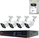 PNI House PTZ1500 5MP Video Surveillance Kit - DVR and 4 Outdoor Cameras and ...