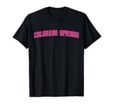 Colorado Springs CO Little London Outline Pink T-Shirt