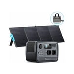 Bluetti - Kit de Groupe Electrogène 537Wh/700W PS54+ 200W PV200 panneau solaire, Batterie LiFePO4 avec 2 Sorties ca, Station d'énergie Portable pour