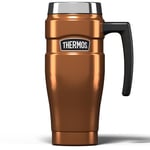 Thermos Stainless King Copper Travel Mug (470ml), Reusable Insulated Stainless Steel Coffee Cup for Hot or Cold Drinks, Vacuum Sealed Water Flask with a Leak-Proof Lid, 7hr Hot/18hr