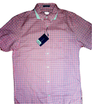 GANT SHORT SLEEVE SHIRT OXFORD CHECK EMBROIDERED LOGO SIZE M NEW NWT CLEARANCE