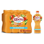 Ribena Mango and Lime Juice Drink No Added Sugar 500ml - Multipack of 12 | Real Fruit | Rich In Vitamin C | No Artificial Colours or Flavours | Tropical Refreshment | Ready To Drink | 100% Recycled