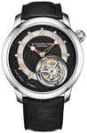 Stührling Original 390.01 Tourbillon Eclipse Sort/Læder Ø43 mm