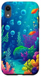 iPhone XR Underwater Art Coral Reef Design Ocean Life Print Case