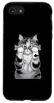 iPhone SE (2020) / 7 / 8 Cute Cat Holding Fish Eyes for a Cat Lover Case