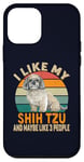 Coque pour iPhone 12 mini I Like My Shih Tzu Dog And Maybe Like 3 People Rétro Vintage