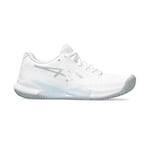 ASICS Femme Gel-Challenger 14 Padel Sneaker, White/Pure Silver, 41.5 EU