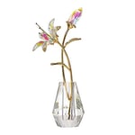 LONGWIN Crystal Artifical Tiger Lily Flowers with Crystal Vase - AB Coated Crystal Collectible Figurines Blooming Lily Flower for Home,Wedding - Gift Idea for Mothers Day, Valentine's Day