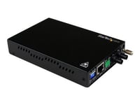 Startech.Com 10/100 Mbps Ethernet To Fiber Optic Media Converter - Steel - Chassis Mount - St Multimode - 1310Nm - 2Km (Et90110st2) - Fibermediekonverterare - 100Mb Lan - 10Base-T, 100Base-Fx, 100Base-Tx - Rj-45 / St-Läge (Multi-Mode) - Upp Till 2 K