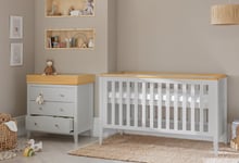 Cuggl Canterbury 2 Piece Nursery Furniture Set - Light Grey