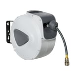 Air Hose Reel Retractable 10m+90cm Grey 3/8" 9.5mm 1/4" Diameter 29.2x16.2x28cm