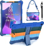 Coque Pour Lenovo Tab M10 3e Génération 10.1 Pouces Tb328 2022 Avec Porte-Crayon Protection Housse Silicone Pour Tablette M10 3rd Gen Étui Pochette Avec Stylus Pen Bandoulière Pour M10 10.1