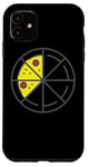 iPhone 11 Pizza 3 Slices Cheese Pepperoni Funny Geometric Food Retro Case