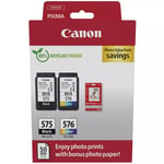 Canon Blæk Value Photo Pack Pg-575/cl-576 + Papir Gp-501 50stk