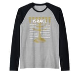 Tribes of Israel Menorah Raglan Baseball Tee