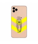 Coque iphone 11 PRO MAX leopard chevron jaune