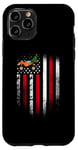 iPhone 11 Pro Merry Christmas USA American Flag Patriotic Monster Truck Case