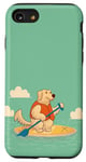 Coque pour iPhone SE (2020) / 7 / 8 Planche de stand up paddle en forme de chien mignon