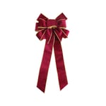 1/2/3/5 Chic Christmas Door Bow dekorativt hänge för bakgård Wine Red 1 Pc